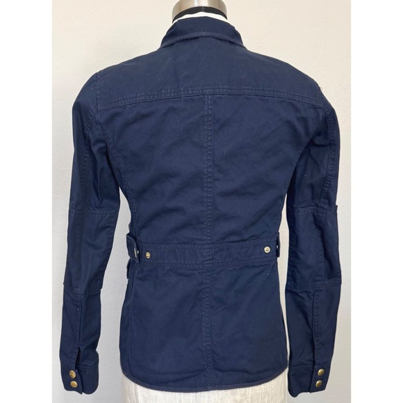 J‎ Crew Relaxed Boyfriend Field Jacket  XS Navy Blue Gold Buttons Downtown Cargo - Picture 4 of 14